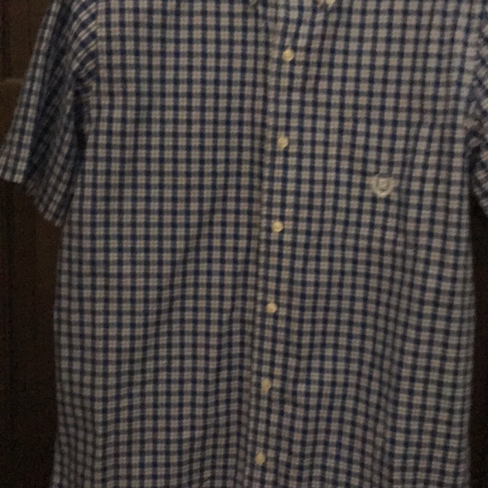 Chaps Blue Plaid Button Down